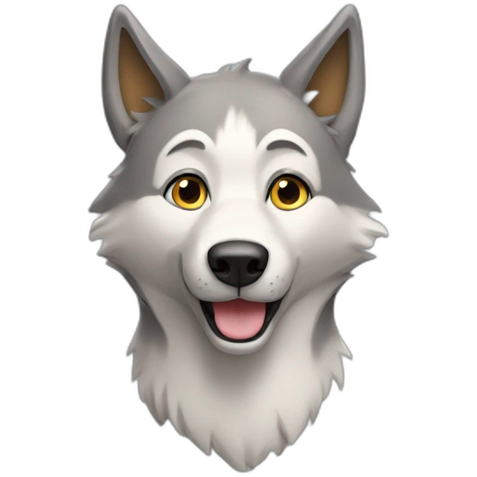 Loup mignon emoji