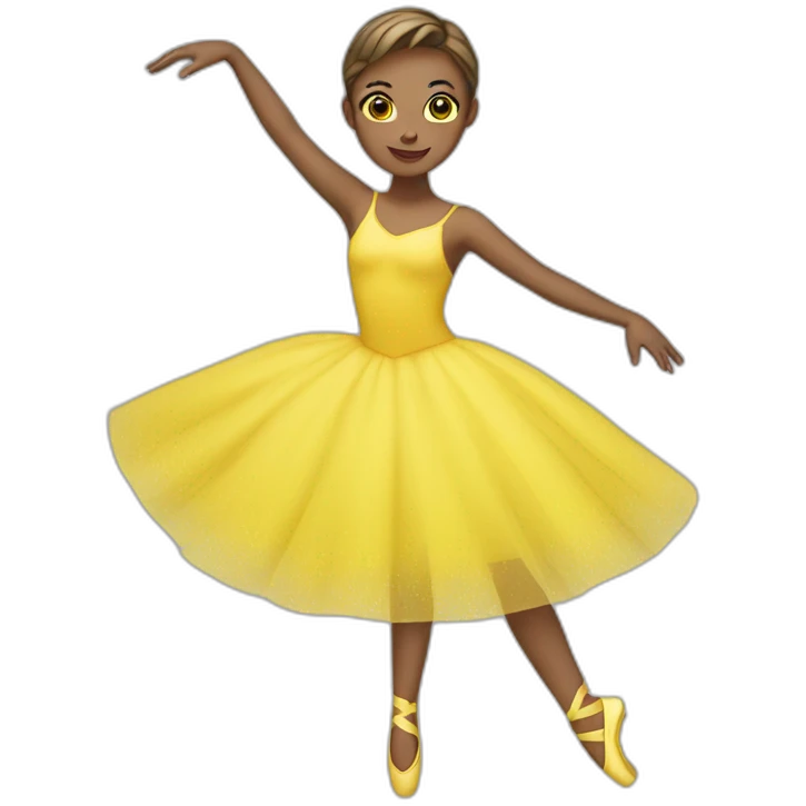 Ballerina with yellow skirt emoji