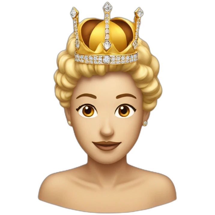 Brown diamond crown emoji