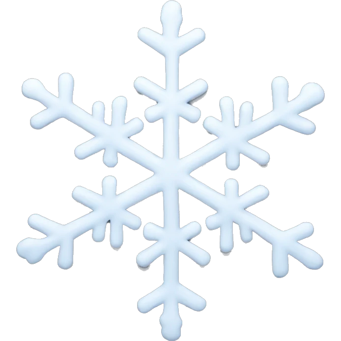 A white, sparkling snowflake. emoji