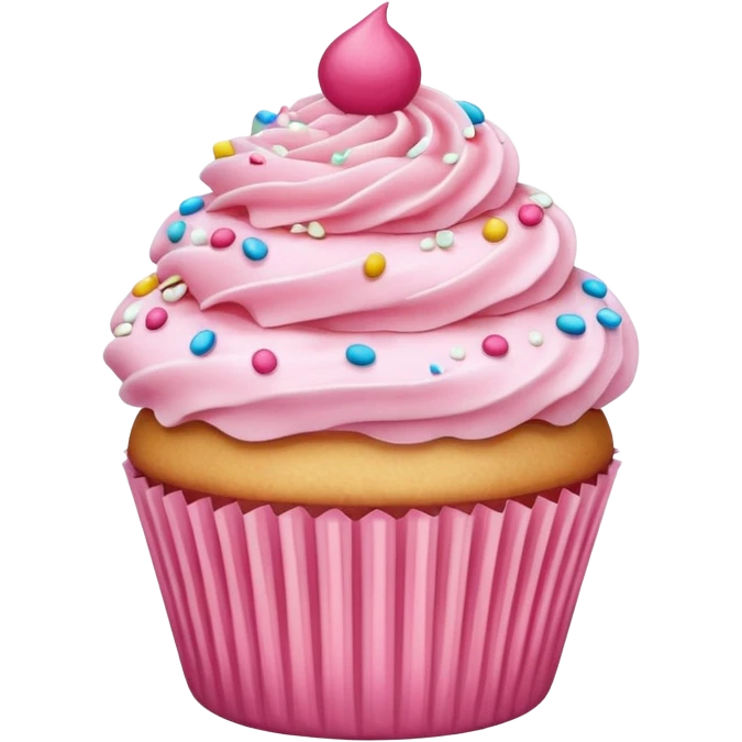 Cupcake with pink icing emoji