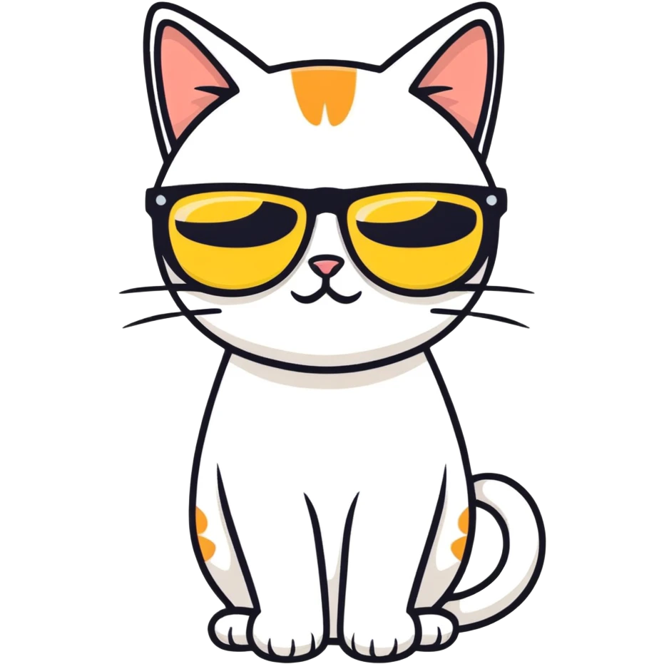 Cat with sunglasses emoji