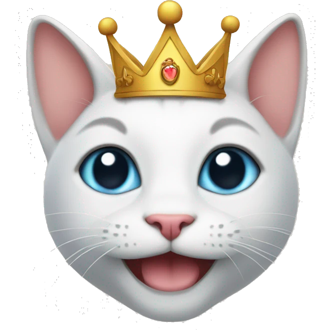 happy cat with crown emoji
