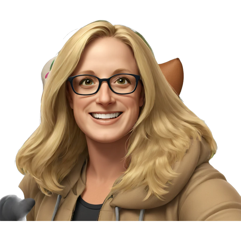 blonde boy with glasses smiling emoji