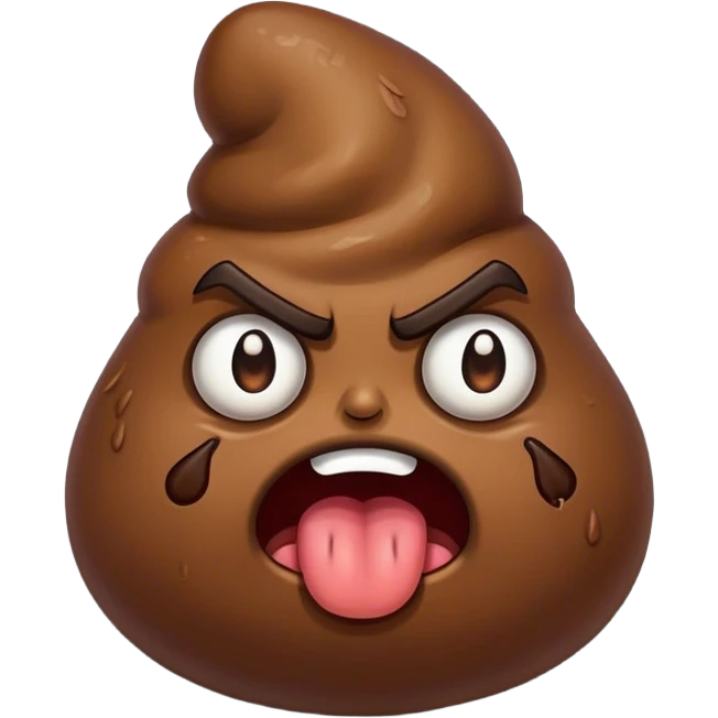 Angry sad poop emoji