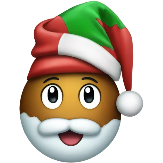 Pluto and Christmas hat  emoji