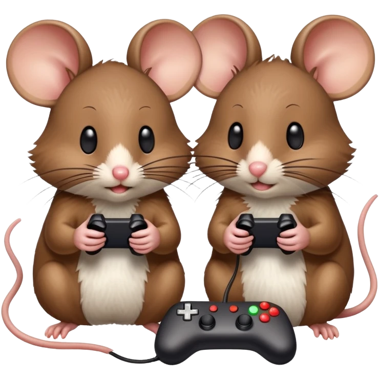 a mice playing a video game emoji