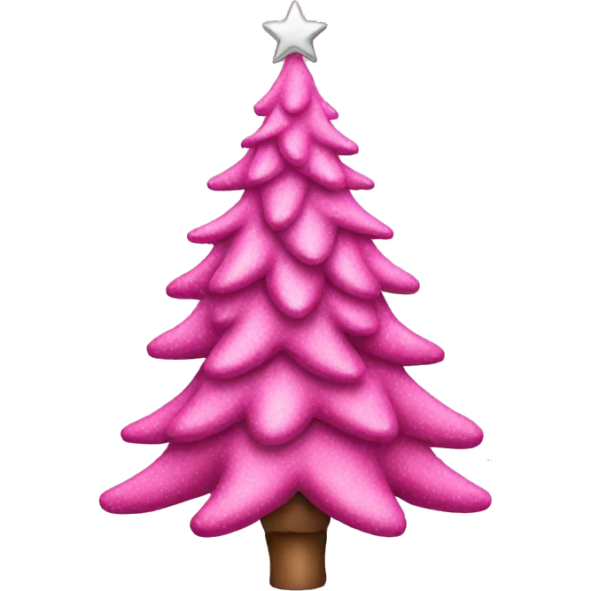 Pink Christmas tree emoji