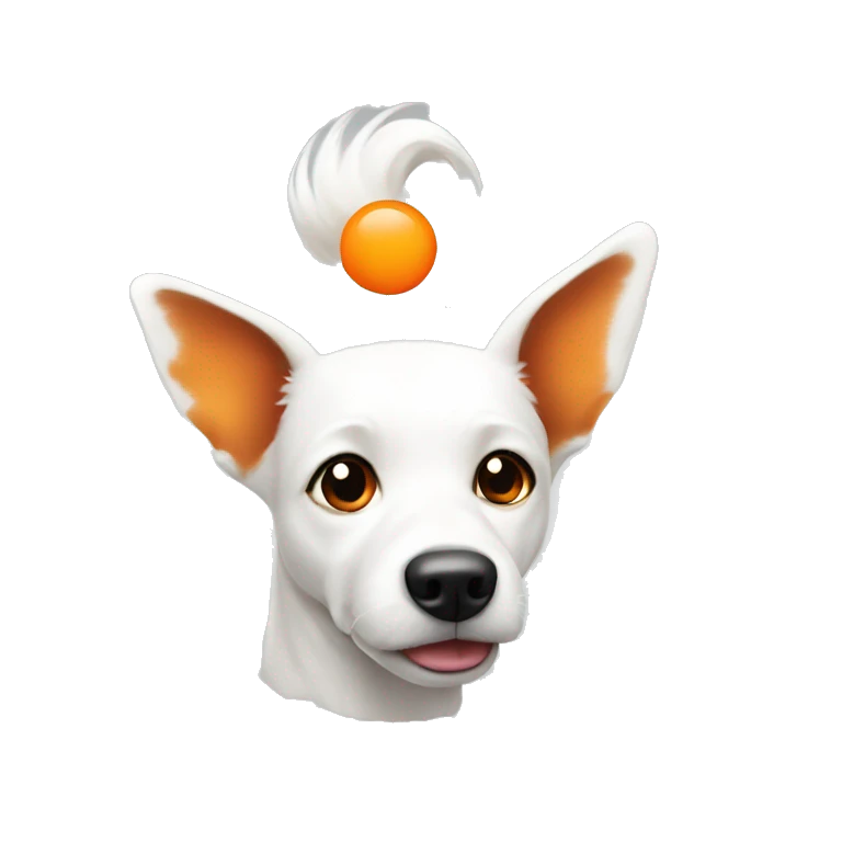 white dog with orange spots emoji