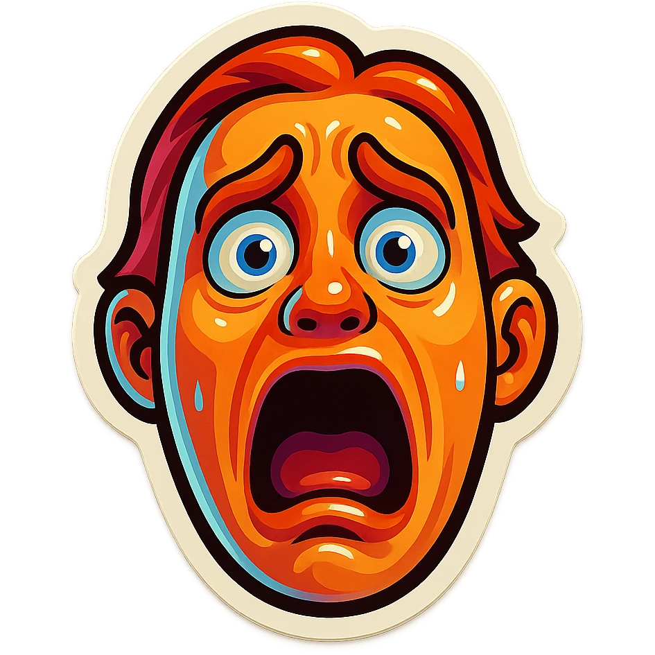 A face displaying a horror emotion. emoji
