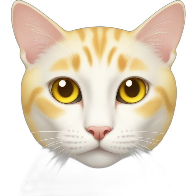 yellow cat with heterochromia emoji