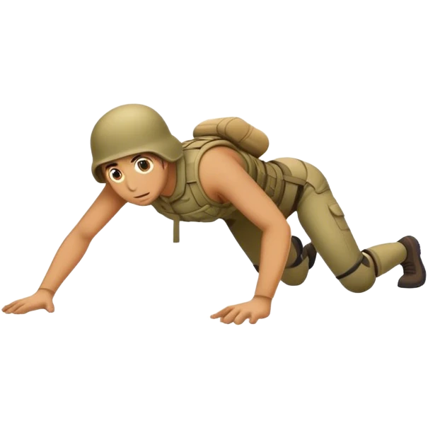 Army crawling  emoji