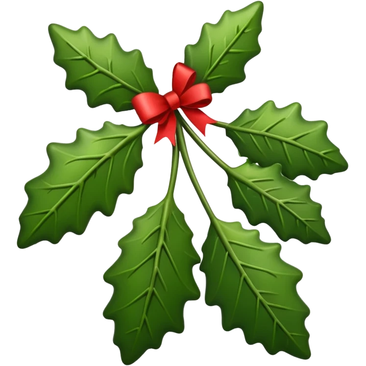 mistletoe with red ribbon emoji