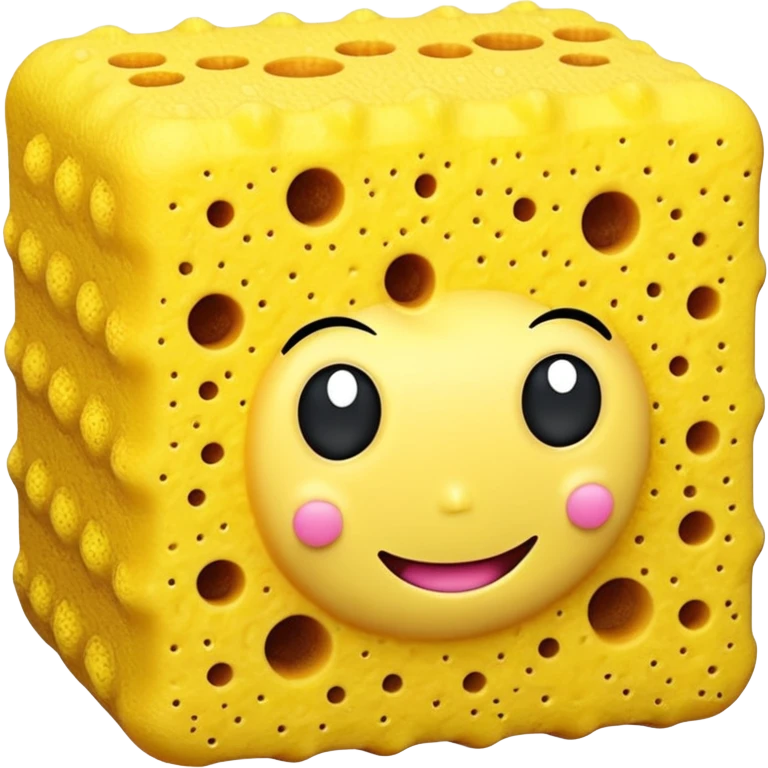 yellow surreal kitchen sponge emoji
