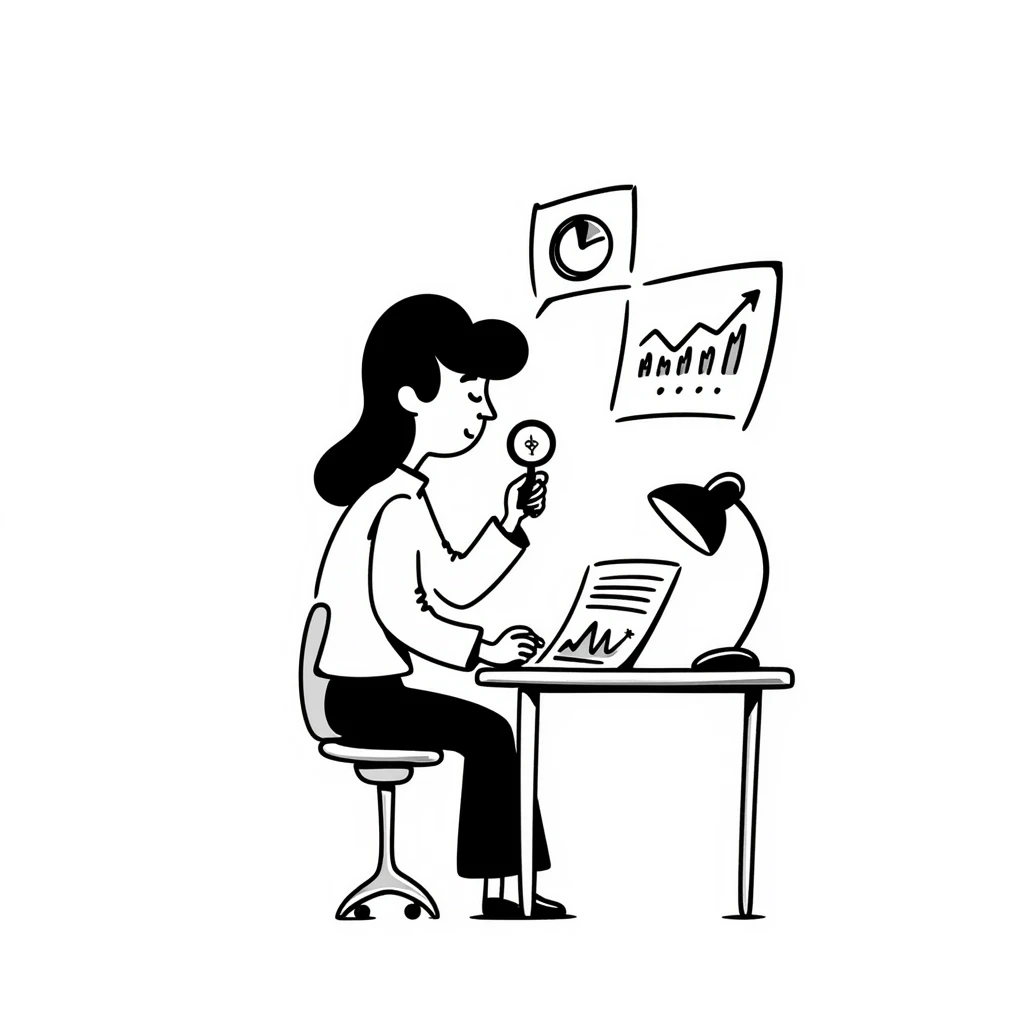 researcher analyzing data with charts and graphs emoji
