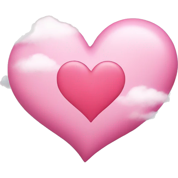 Pink heart and cloud  emoji