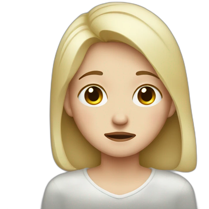 crying woman who wear red dot cloth emoji