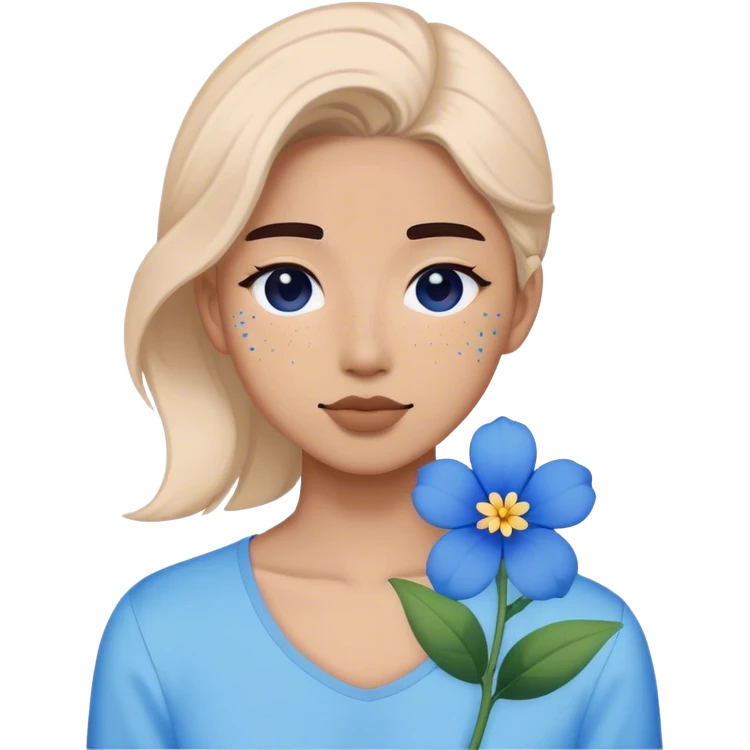 fleur bleue comme tiktok emoji