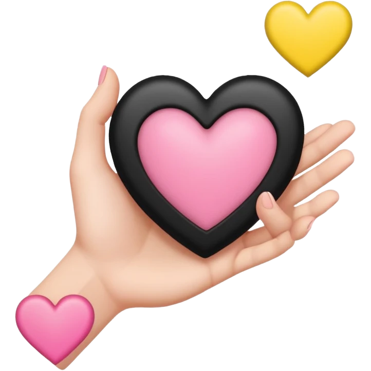 💬 3. Support Heart — “Підтримка”

Символ: сердечко у руці або два маленьких серця поруч
Значення: тепло, підтримка, любов до ком’юніті
Стиль: чорний контур, жовтий або рожевий акцент emoji