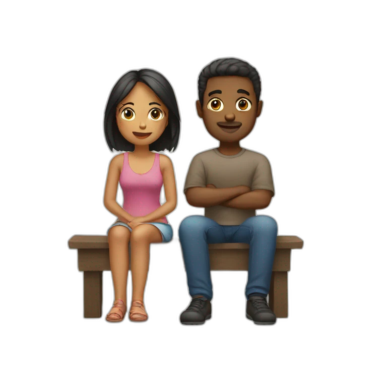 Couple assis  emoji