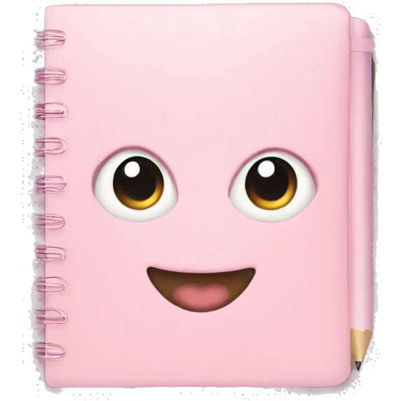 pastel pink notebook emoji