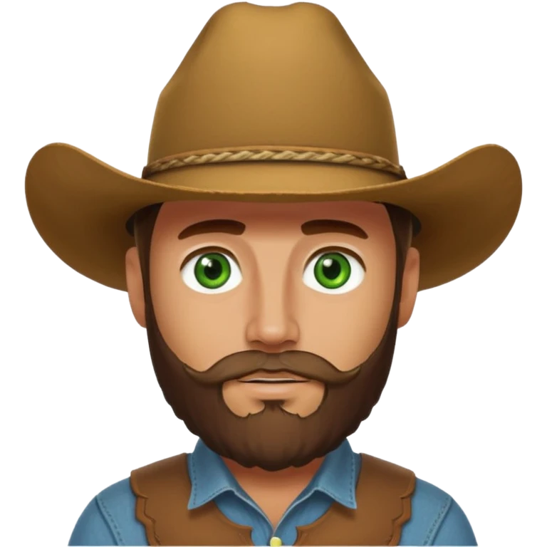 yellowstone dutton ranch cowboy with beard and green eyes emoji