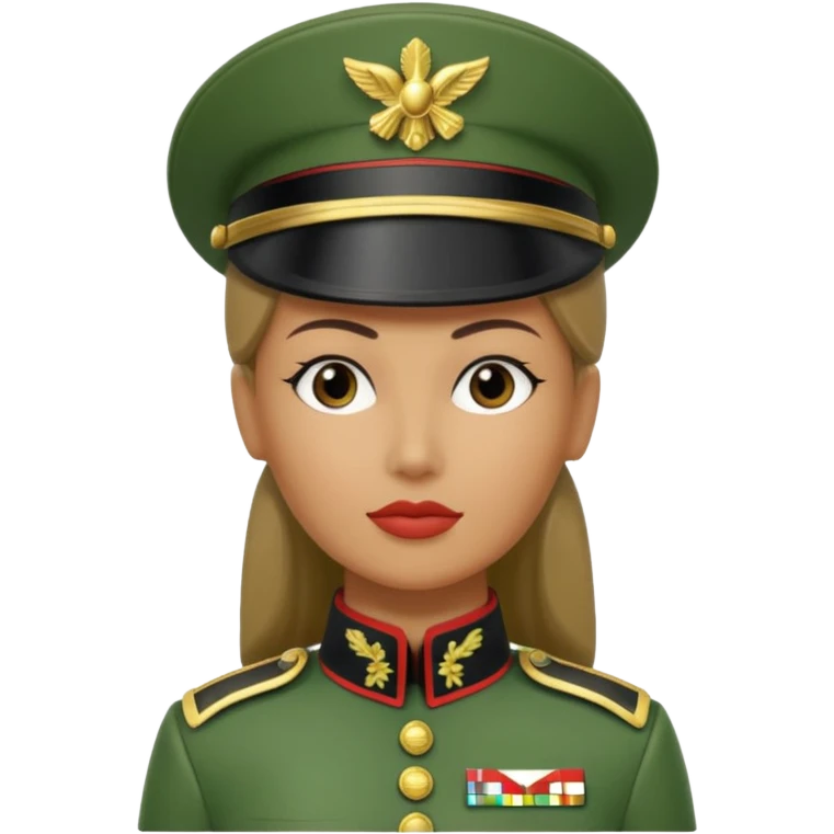 Green toy solider woman emoji