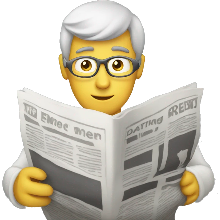 reading a newspaper emoji
