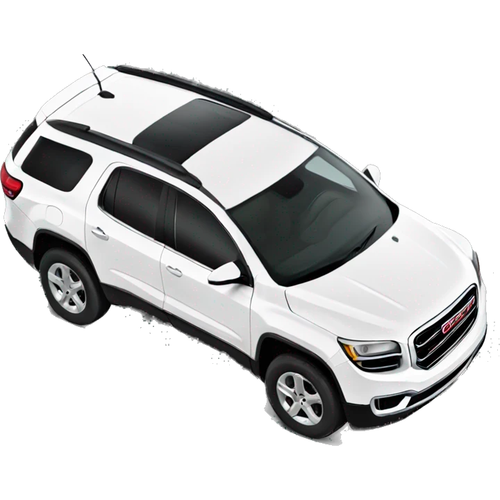White gmc Acadia sideways emoji