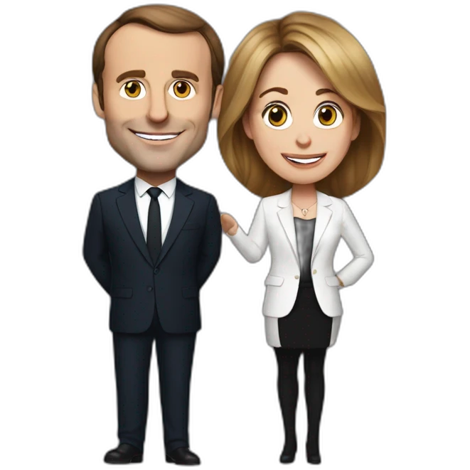 Macron et Brigitte emoji
