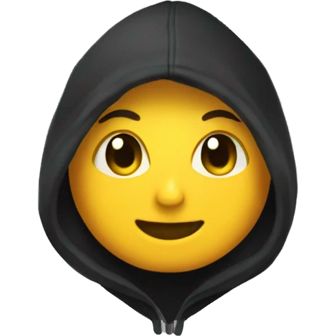a black hoodie item cloth emoji