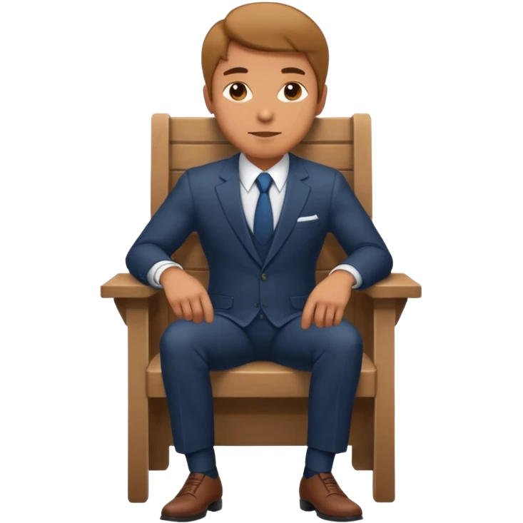 man on chair photosession emoji
