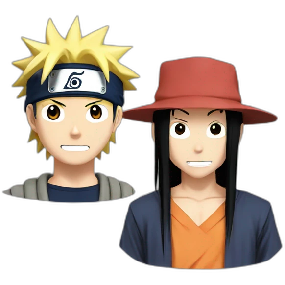 Naruto and luffy emoji