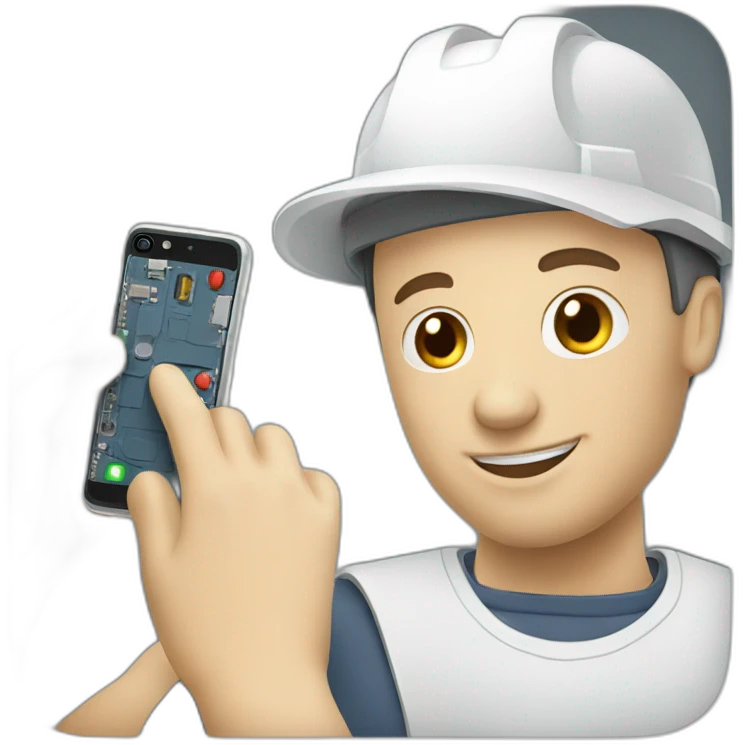 Technician repair smartphone  emoji