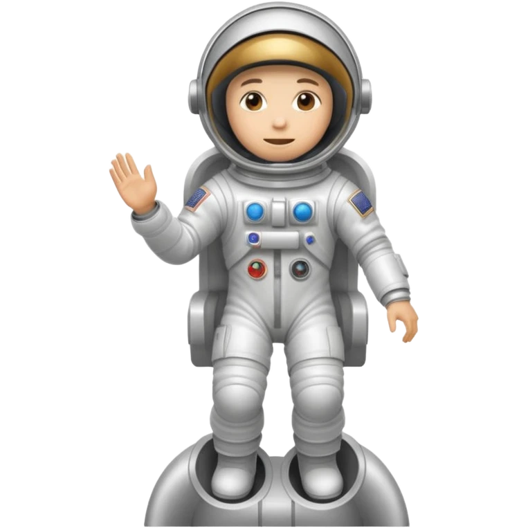 Astronaut on rocket emoji