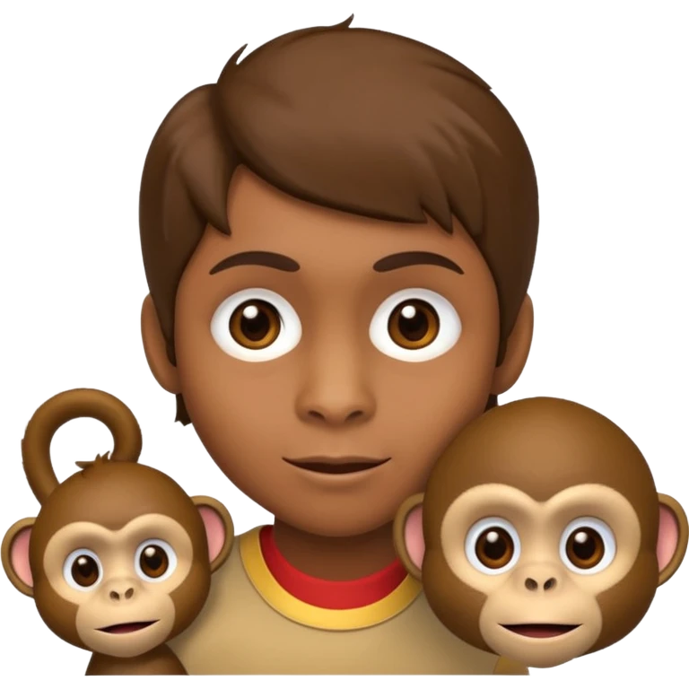 Flushed Face & Monkey  emoji