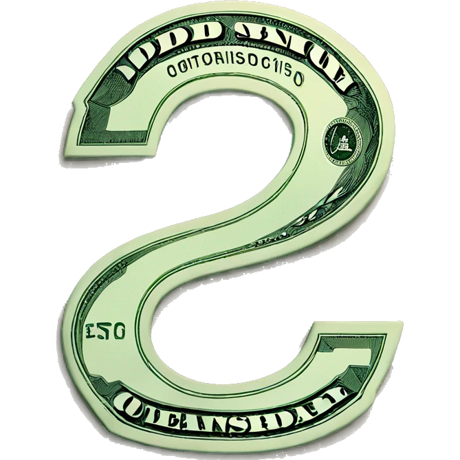 dollar inside of question mark  emoji