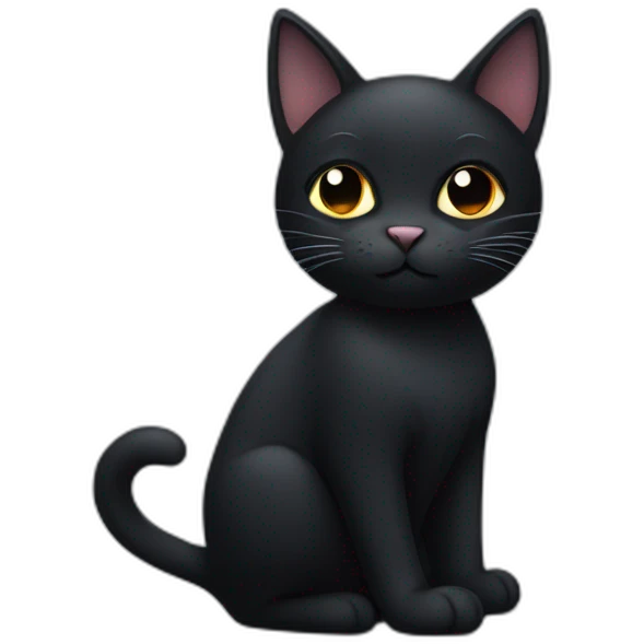 Black cat with star emoji