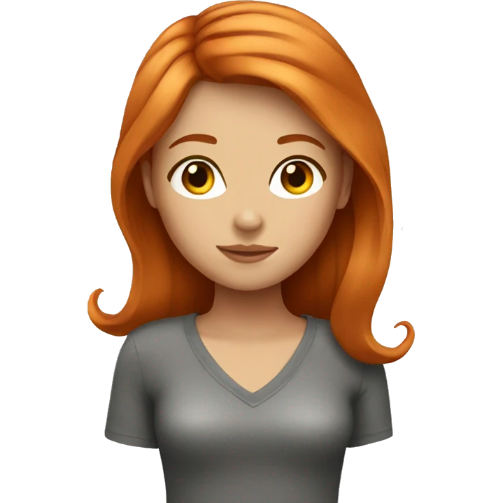 Beautiful girl with ginger hair emoji