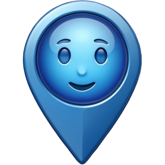 Blue navy location pin emoji