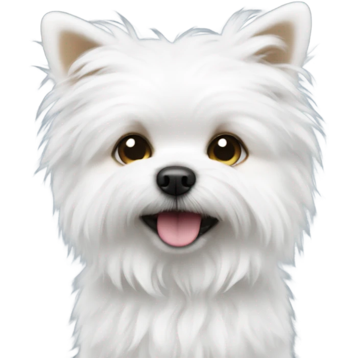 tiny small white fluffy dog emoji