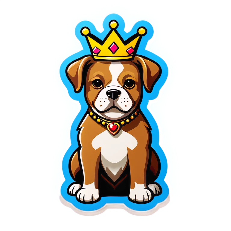 Dog with a crown  emoji
