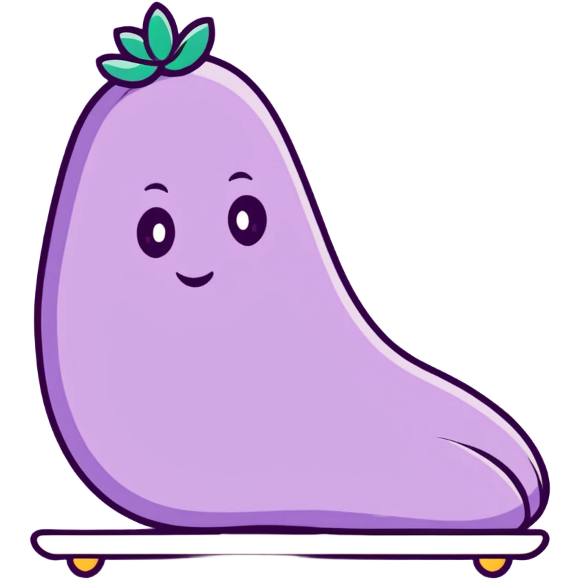Feet massaging eggplant emoji