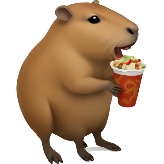 capybara eating chipotle emoji