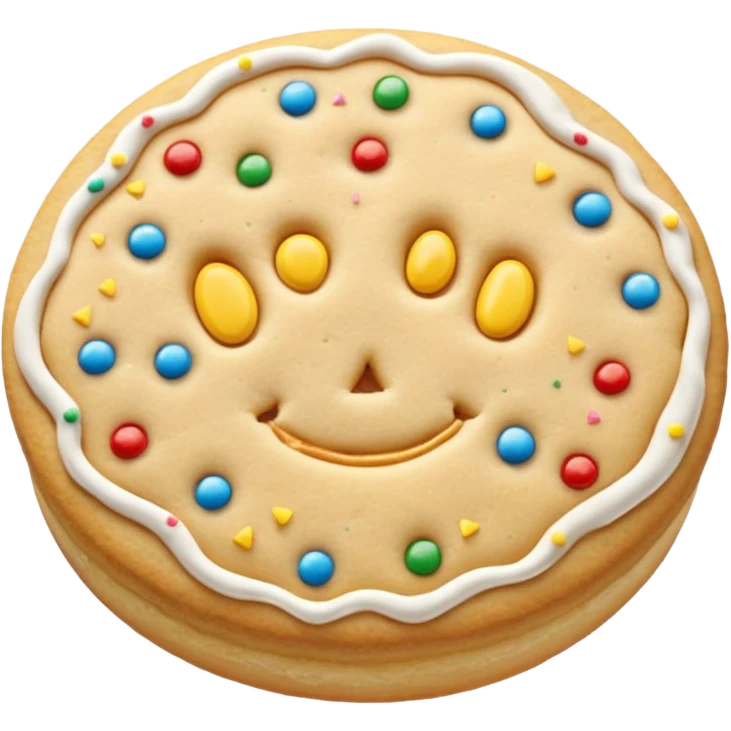 Sugar cookie with sprinkles  emoji