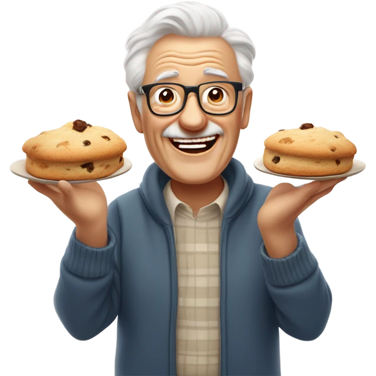 Old guy Throwing scones emoji
