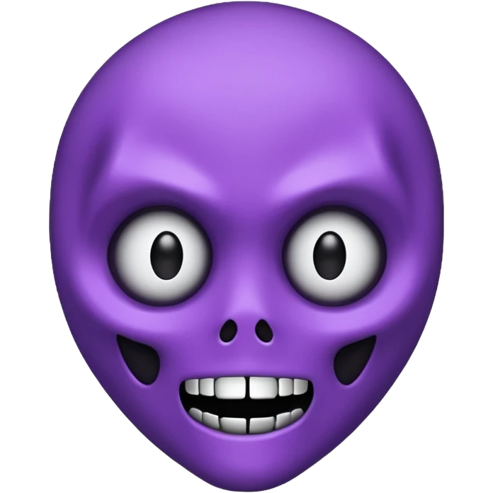 um coração roxo claro com o rosto do ghost face emoji