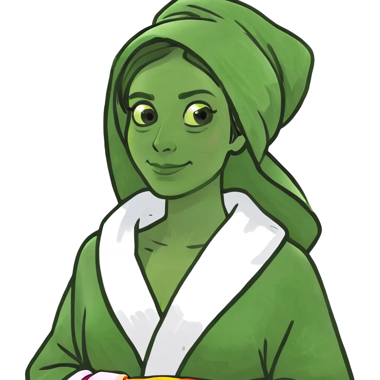 woman with a towel on the head emoji