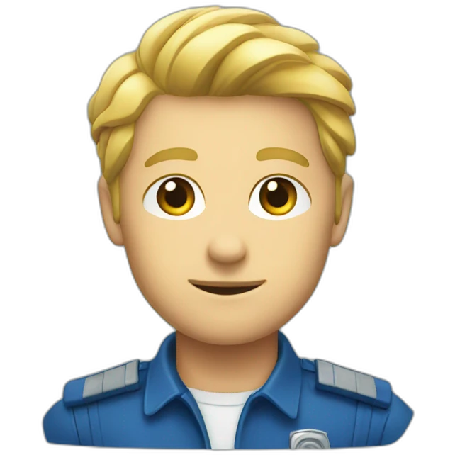 Badge bleu emoji