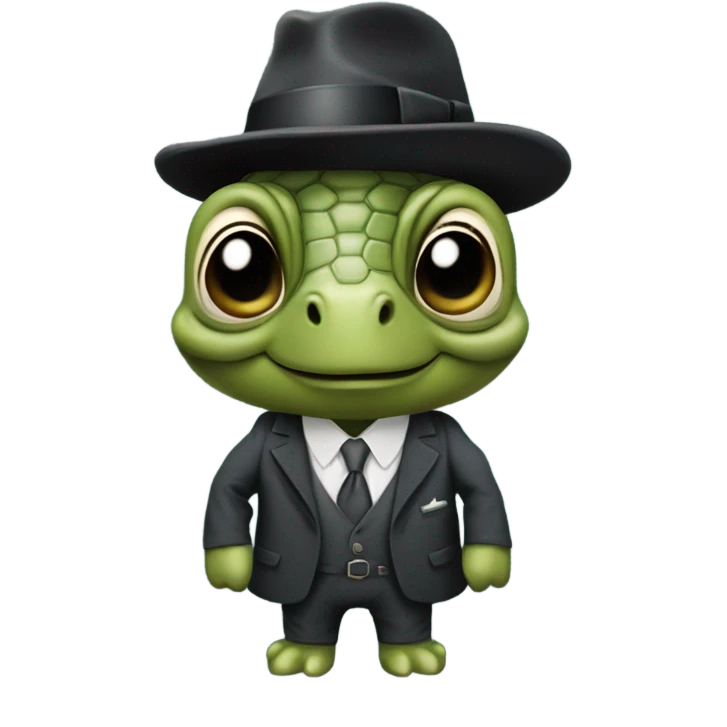 Old gangster turtle with too much cash emoji